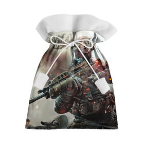 Подарочный 3D мешок с принтом Ghost Recon в Курске, 100% полиэстер | Размер: 29*39 см | Тематика изображения на принте: ghost recon | игры | спецотряд призрак