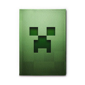 Обложка для автодокументов с принтом Minecraft в Курске, натуральная кожа |  размер 19,9*13 см; внутри 4 больших “конверта” для документов и один маленький отдел — туда идеально встанут права | крипер