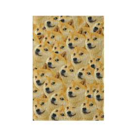 Обложка для паспорта матовая кожа с принтом Doge в Курске, натуральная матовая кожа | размер 19,3 х 13,7 см; прозрачные пластиковые крепления | Тематика изображения на принте: doge
