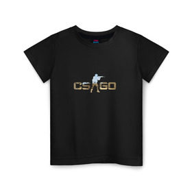 Детская футболка хлопок с принтом CS GO De dust 2 в Курске, 100% хлопок | круглый вырез горловины, полуприлегающий силуэт, длина до линии бедер | counter | cs | go | strike | игры | контр | кс | страйк