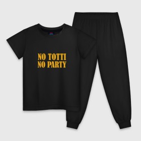Детская пижама хлопок с принтом No Totti, No party в Курске, 100% хлопок |  брюки и футболка прямого кроя, без карманов, на брюках мягкая резинка на поясе и по низу штанин
 | franchesco | roma | totti | рома | тотти