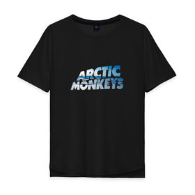 Мужская футболка хлопок Oversize с принтом Arctic Monkeys ice в Курске, 100% хлопок | свободный крой, круглый ворот, “спинка” длиннее передней части | 