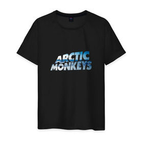 Мужская футболка хлопок с принтом Arctic Monkeys ice в Курске, 100% хлопок | прямой крой, круглый вырез горловины, длина до линии бедер, слегка спущенное плечо. | 