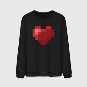 Мужской свитшот хлопок с принтом Heart в Курске, 100% хлопок |  | healthy | minecraft | любовь | майнкрафт