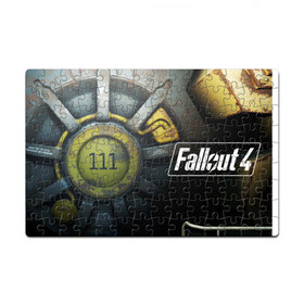 Пазл магнитный 126 элементов с принтом Fallout 4 в Курске, полимерный материал с магнитным слоем | 126 деталей, размер изделия —  180*270 мм | Тематика изображения на принте: 111 | 4 | bethesda | fallout | rpg | постапокалипсис