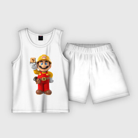 Детская пижама с шортами хлопок с принтом Super Mario в Курске,  |  | nintendo | марио | нинтендо