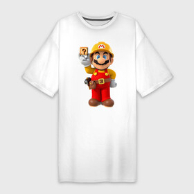 Платье-футболка хлопок с принтом Super Mario в Курске,  |  | nintendo | марио | нинтендо