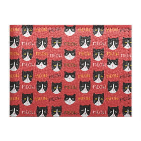 Обложка для студенческого билета с принтом Meow в Курске, натуральная кожа | Размер: 11*8 см; Печать на всей внешней стороне | cat | hipster | meow | style | кот | котики | кошка | хипстер | хипстеры