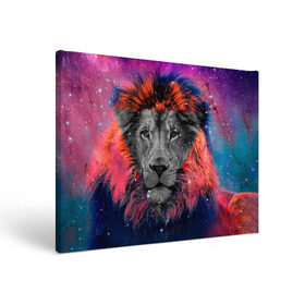 Холст прямоугольный с принтом Космический лев в Курске, 100% ПВХ |  | hipster | leon | style | космос | лев | хипстер | хипстеры