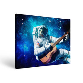 Холст прямоугольный с принтом Космонавт с гитарой в Курске, 100% ПВХ |  | Тематика изображения на принте: гитара
