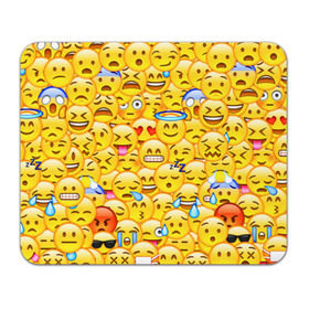 Коврик прямоугольный с принтом Emoji в Курске, натуральный каучук | размер 230 х 185 мм; запечатка лицевой стороны | emoji | смайлы | эмоджи