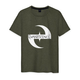 Мужская футболка хлопок с принтом Evanescence в Курске, 100% хлопок | прямой крой, круглый вырез горловины, длина до линии бедер, слегка спущенное плечо. | Тематика изображения на принте: evanescence | эванесенс