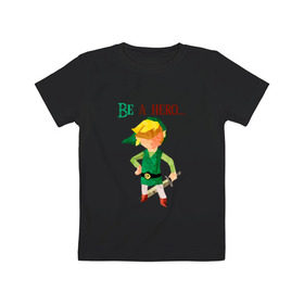 Детская футболка хлопок с принтом Link (The Legend of Zelda) в Курске, 100% хлопок | круглый вырез горловины, полуприлегающий силуэт, длина до линии бедер | Тематика изображения на принте: the legend of zelda | wii | wiiu | игры