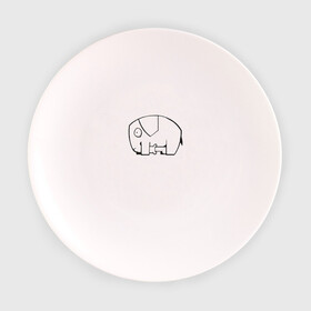 Тарелка с принтом самодостаточный слоник в Курске, фарфор | диаметр - 210 мм
диаметр для нанесения принта - 120 мм | слон