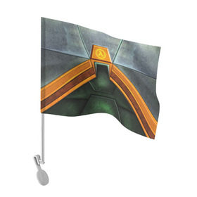 Флаг для автомобиля с принтом Костюм Гордона Фримена в Курске, 100% полиэстер | Размер: 30*21 см | freeman | gordon | half life | гордон | лайф | фримен | халва | халф