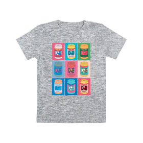 Детская футболка хлопок с принтом DUFF POP в Курске, 100% хлопок | круглый вырез горловины, полуприлегающий силуэт, длина до линии бедер | duff pop симпсоны поп simpsons гомер барт