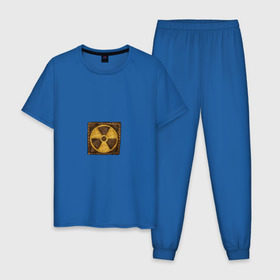 Мужская пижама хлопок с принтом Сталкер в Курске, 100% хлопок | брюки и футболка прямого кроя, без карманов, на брюках мягкая резинка на поясе и по низу штанин
 | сталкер