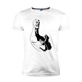 Мужская футболка премиум с принтом СОРВИГОЛОВА / DAREDEVIL в Курске, 92% хлопок, 8% лайкра | приталенный силуэт, круглый вырез ворота, длина до линии бедра, короткий рукав | 