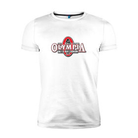 Мужская футболка премиум с принтом Mr. Olympia в Курске, 92% хлопок, 8% лайкра | приталенный силуэт, круглый вырез ворота, длина до линии бедра, короткий рукав | heath | kai | mr | olimpia | olympia | мистер | олимпия