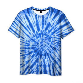 Мужская футболка 3D с принтом Tie dye в Курске, 100% полиэфир | прямой крой, круглый вырез горловины, длина до линии бедер | tie dye