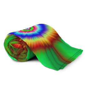Плед 3D с принтом Tie dye в Курске, 100% полиэстер | закругленные углы, все края обработаны. Ткань не мнется и не растягивается | Тематика изображения на принте: tie dye