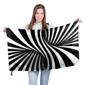 Флаг 3D с принтом Оптические иллюзии в Курске, 100% полиэстер | плотность ткани — 95 г/м2, размер — 67 х 109 см. Принт наносится с одной стороны | глюк | иллюзия | мем | оптика | орнамент | узор