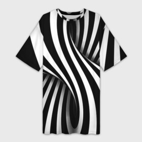 Платье-футболка 3D с принтом Оптические иллюзии в Курске,  |  | глюк | иллюзия | мем | оптика | орнамент | узор