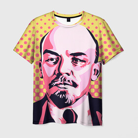 Мужская футболка 3D с принтом Поп-арт. Ленин в Курске, 100% полиэфир | прямой крой, круглый вырез горловины, длина до линии бедер | lenin | ильич | ленин | поп арт | ретро | ссср | товарищ