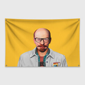 Флаг-баннер с принтом Ленин хипстер в Курске, 100% полиэстер | размер 67 х 109 см, плотность ткани — 95 г/м2; по краям флага есть четыре люверса для крепления | lenin | ильич | ленин | ретро | ссср | товарищ | хипстер