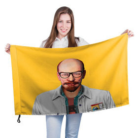 Флаг 3D с принтом Ленин хипстер в Курске, 100% полиэстер | плотность ткани — 95 г/м2, размер — 67 х 109 см. Принт наносится с одной стороны | lenin | ильич | ленин | ретро | ссср | товарищ | хипстер
