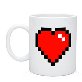 Кружка с принтом Minecraft сердце в Курске, керамика | объем — 330 мл, диаметр — 80 мм. Принт наносится на бока кружки, можно сделать два разных изображения | minecraft | minecraft сердцесердце | игра | майнкрафт.