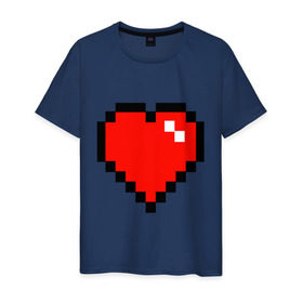 Мужская футболка хлопок с принтом Minecraft сердце в Курске, 100% хлопок | прямой крой, круглый вырез горловины, длина до линии бедер, слегка спущенное плечо. | Тематика изображения на принте: minecraft | minecraft сердцесердце | игра | майнкрафт.