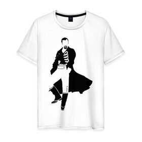 Мужская футболка хлопок с принтом Black Sails Pirate в Курске, 100% хлопок | прямой крой, круглый вырез горловины, длина до линии бедер, слегка спущенное плечо. | пират