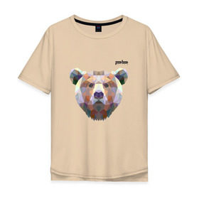 Мужская футболка хлопок Oversize с принтом Медведь Plan B №5 (чёрный) в Курске, 100% хлопок | свободный крой, круглый ворот, “спинка” длиннее передней части | planb | кальян | медведь | планб