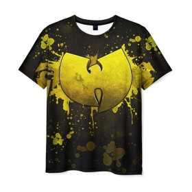 Мужская футболка 3D с принтом Wu-Tang Clan в Курске, 100% полиэфир | прямой крой, круглый вырез горловины, длина до линии бедер | хип хоп