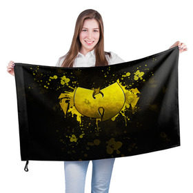 Флаг 3D с принтом Wu-Tang Clan в Курске, 100% полиэстер | плотность ткани — 95 г/м2, размер — 67 х 109 см. Принт наносится с одной стороны | хип хоп
