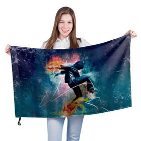 Флаг 3D с принтом Hip hop в Курске, 100% полиэстер | плотность ткани — 95 г/м2, размер — 67 х 109 см. Принт наносится с одной стороны | хип хоп