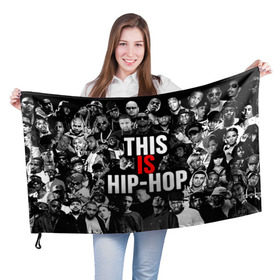 Флаг 3D с принтом Hip hop в Курске, 100% полиэстер | плотность ткани — 95 г/м2, размер — 67 х 109 см. Принт наносится с одной стороны | хип хоп