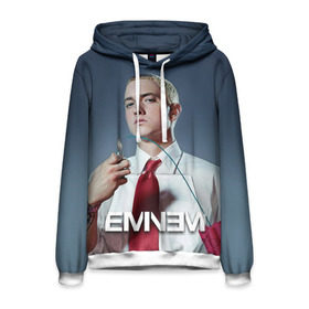 Мужская толстовка 3D с принтом Eminem в Курске, 100% полиэстер | двухслойный капюшон со шнурком для регулировки, мягкие манжеты на рукавах и по низу толстовки, спереди карман-кенгуру с мягким внутренним слоем. | Тематика изображения на принте: eminem | music | rap | музыка | реп | эминем