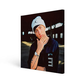 Холст квадратный с принтом Eminem в Курске, 100% ПВХ |  | Тематика изображения на принте: eminem | music | rap | музыка | реп | эминем