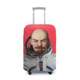 Чехол для чемодана 3D с принтом Ленин космонавт в Курске, 86% полиэфир, 14% спандекс | двустороннее нанесение принта, прорези для ручек и колес | lenin | ильич | космонавт | космос | ленин | ретро | ссср | товарищ
