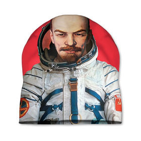 Шапка 3D с принтом Ленин космонавт в Курске, 100% полиэстер | универсальный размер, печать по всей поверхности изделия | lenin | ильич | космонавт | космос | ленин | ретро | ссср | товарищ