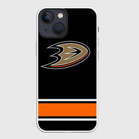 Чехол для iPhone 13 mini с принтом Anaheim Ducks Selanne в Курске,  |  | anaheim ducks selanne | nhl | спорт | хоккей