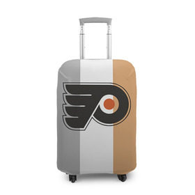 Чехол для чемодана 3D с принтом Philadelphia Flyers в Курске, 86% полиэфир, 14% спандекс | двустороннее нанесение принта, прорези для ручек и колес | nhl | philadelphia flyers | спорт | хоккей