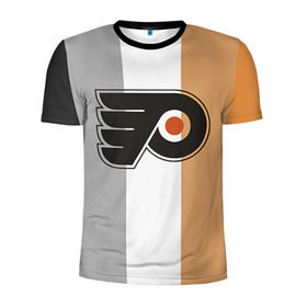 Мужская футболка 3D спортивная с принтом Philadelphia Flyers в Курске, 100% полиэстер с улучшенными характеристиками | приталенный силуэт, круглая горловина, широкие плечи, сужается к линии бедра | nhl | philadelphia flyers | спорт | хоккей