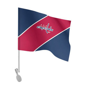 Флаг для автомобиля с принтом Washington capitals в Курске, 100% полиэстер | Размер: 30*21 см | nhl | washington capitals | спорт | хоккей