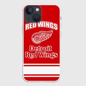 Чехол для iPhone 13 mini с принтом Detroit red wings в Курске,  |  | Тематика изображения на принте: detroit red wings | nhl | спорт | хоккей