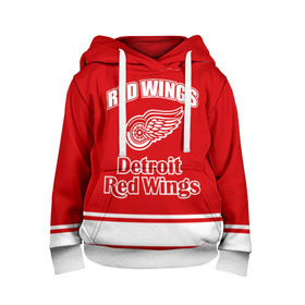 Детская толстовка 3D с принтом Detroit red wings в Курске, 100% полиэстер | двухслойный капюшон со шнурком для регулировки, мягкие манжеты на рукавах и по низу толстовки, спереди карман-кенгуру с мягким внутренним слоем | detroit red wings | nhl | спорт | хоккей