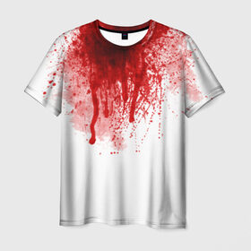 Мужская футболка 3D с принтом Кровь в Курске, 100% полиэфир | прямой крой, круглый вырез горловины, длина до линии бедер | halloween | без головы | кровь | праздник | тыква | хэллоуин