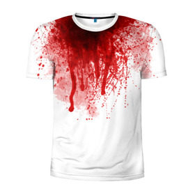 Мужская футболка 3D спортивная с принтом Кровь в Курске, 100% полиэстер с улучшенными характеристиками | приталенный силуэт, круглая горловина, широкие плечи, сужается к линии бедра | halloween | без головы | кровь | праздник | тыква | хэллоуин